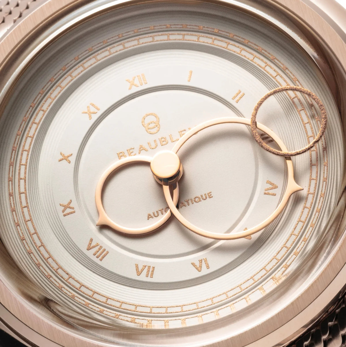 La Pièce n°1 - Champagne - Leather strap - Caiman Black