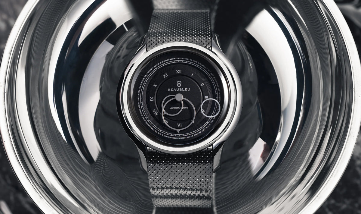 La Pièce n°1 - Graphite - Leather strap - Grained Black