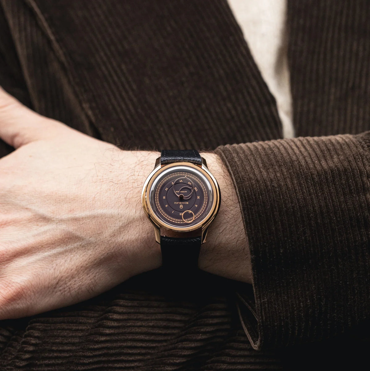 La Pièce n°1 - Moka - Leather strap - Grained Brown