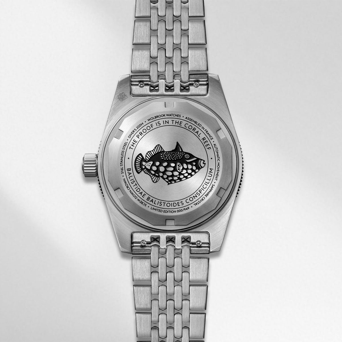 Skindiver Automatic Dive Watch - 38 mm - Old Radium Lume - Black "Tropic" Rubber Strap