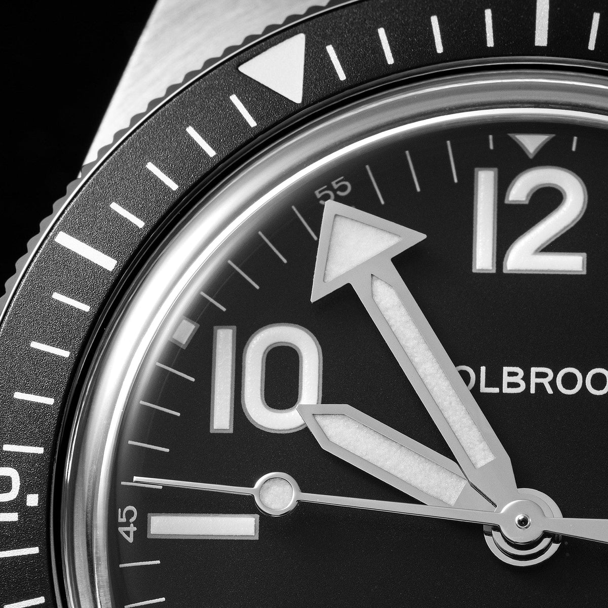 Skindiver Automatic Watch - Black Dial - Black "Tropic" Rubber Strap