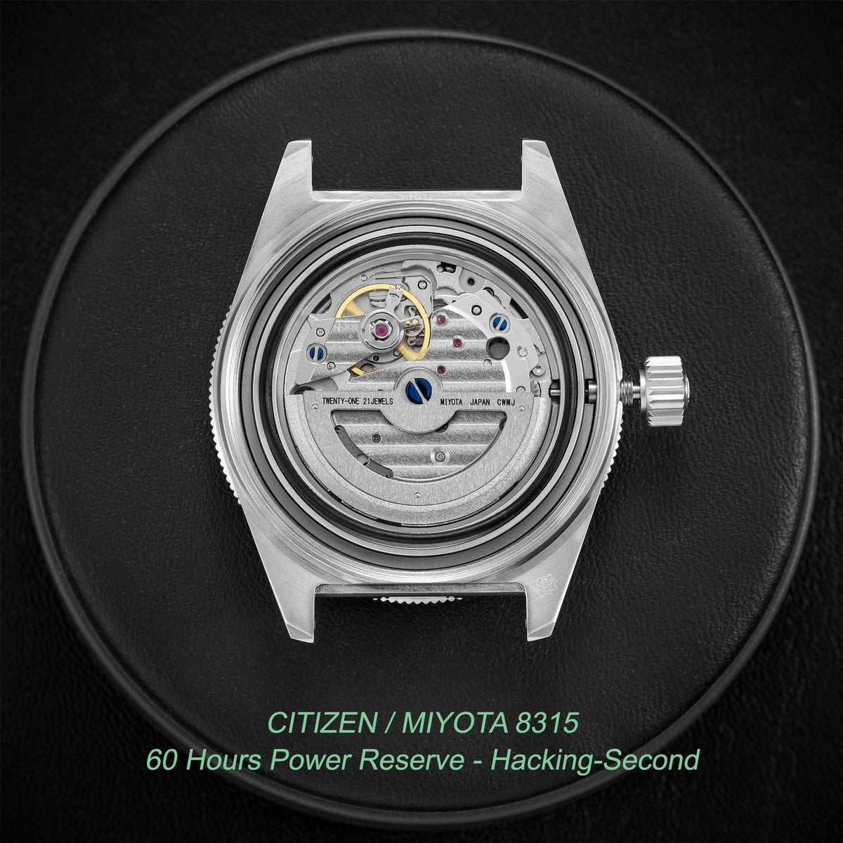 Skindiver Decompression Automatic Watch - MN90 - Blue - Dark Blue "Tropic" Rubber Strap