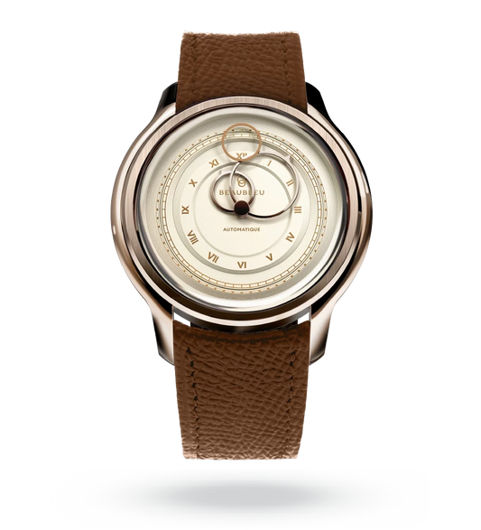 La Pièce n°1 - Champagne - Leather strap - Grained Cognac