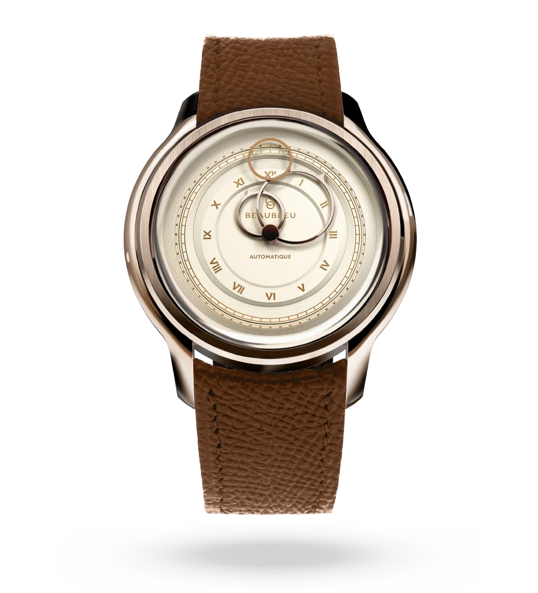 La Pièce n°1 - Champagne - Leather strap - Grained Brown