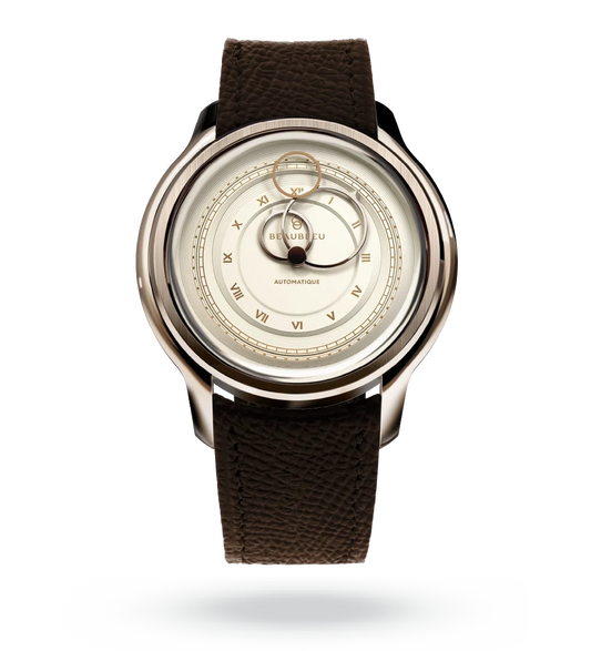 La Pièce n°1 - Champagne - Leather strap - Grained Brown