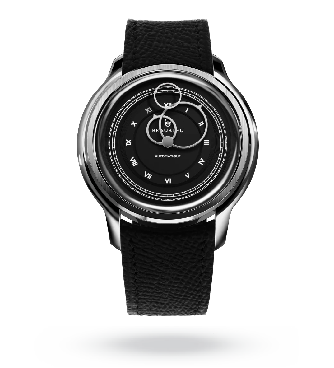 La Pièce n°1 - Graphite - Leather strap - Caiman Black