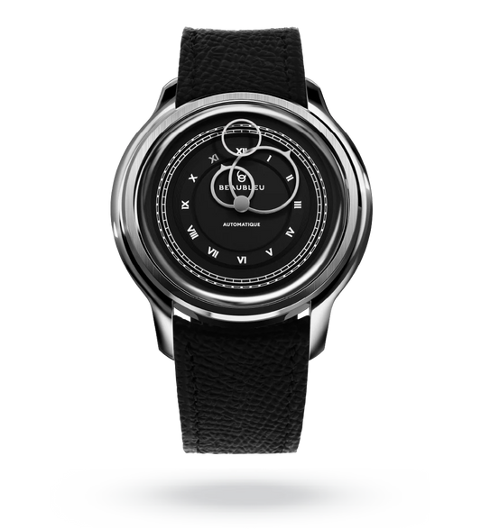 La Pièce n°1 - Graphite - Leather strap - Grained Black