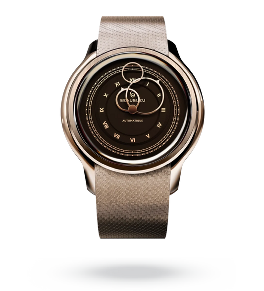 La Pièce n°1 - Moka - Rose Gold Steel Strap