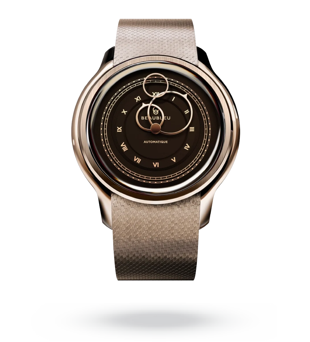 La Pièce n°1 - Moka - Leather strap - Grained Cognac
