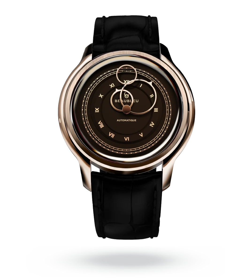 La Pièce n°1 - Moka - Leather strap - Grained Cognac
