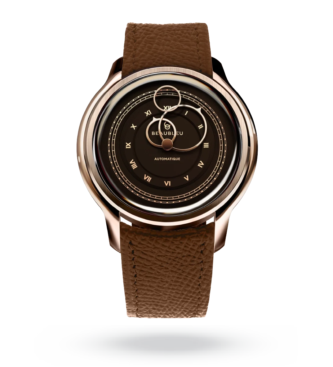 La Pièce n°1 - Moka - Leather strap - Grained Brown