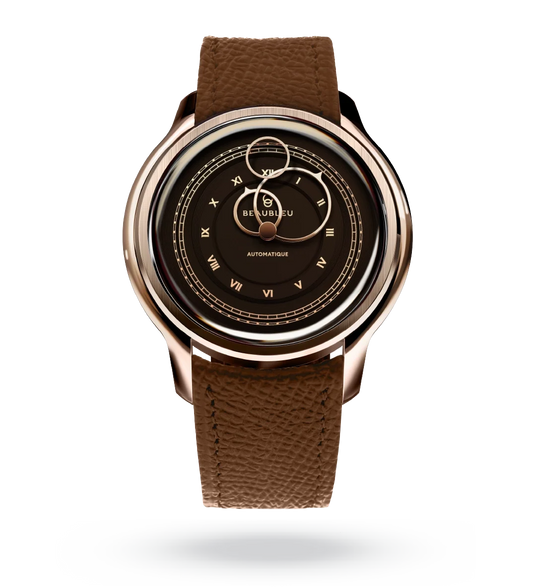 La Pièce n°1 - Moka - Leather strap - Grained Cognac