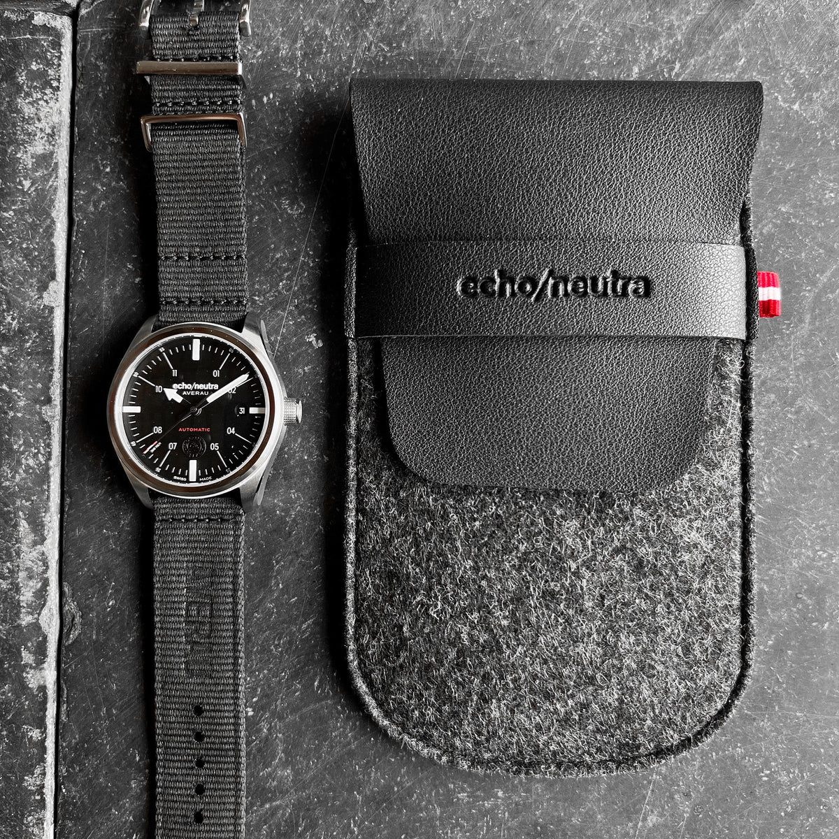 Custodia per orologio feltro e pelle